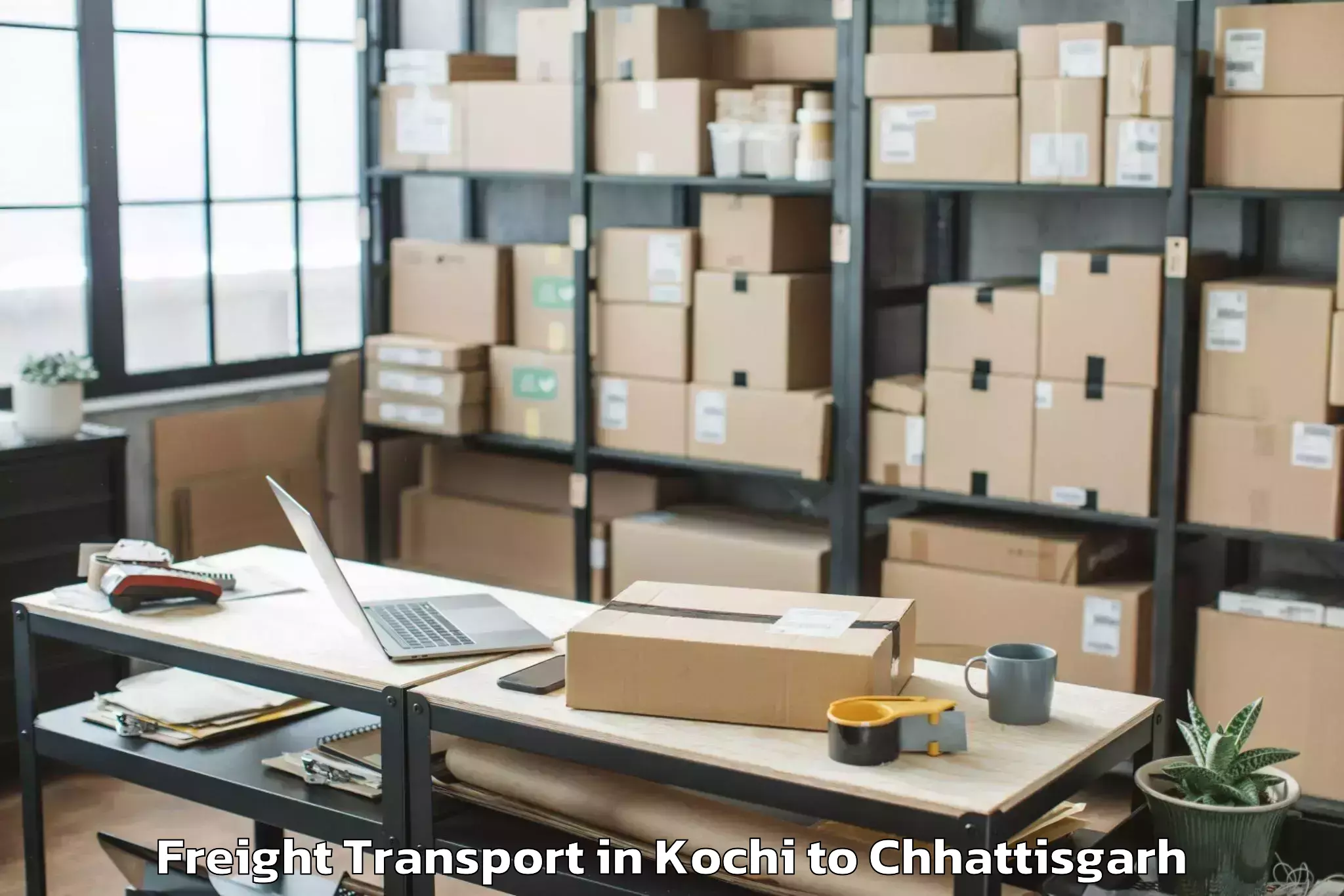 Professional Kochi to Gharghoda Freight Transport